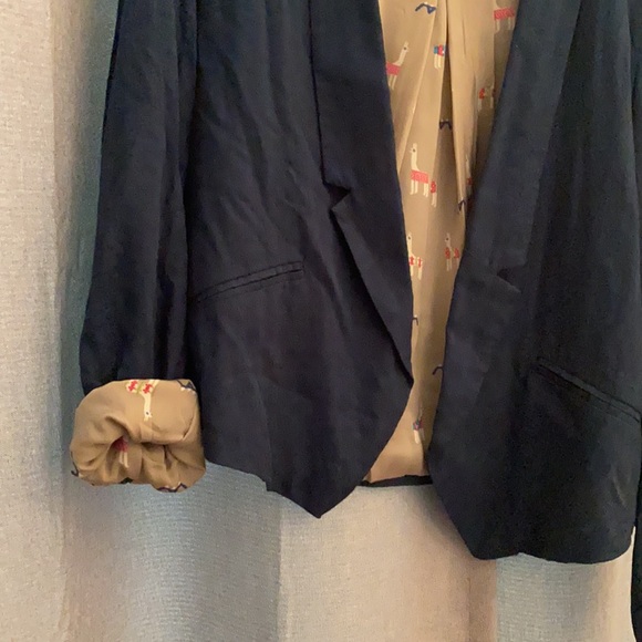 Anthropologie teal unstructured blazer - Picture 5 of 6